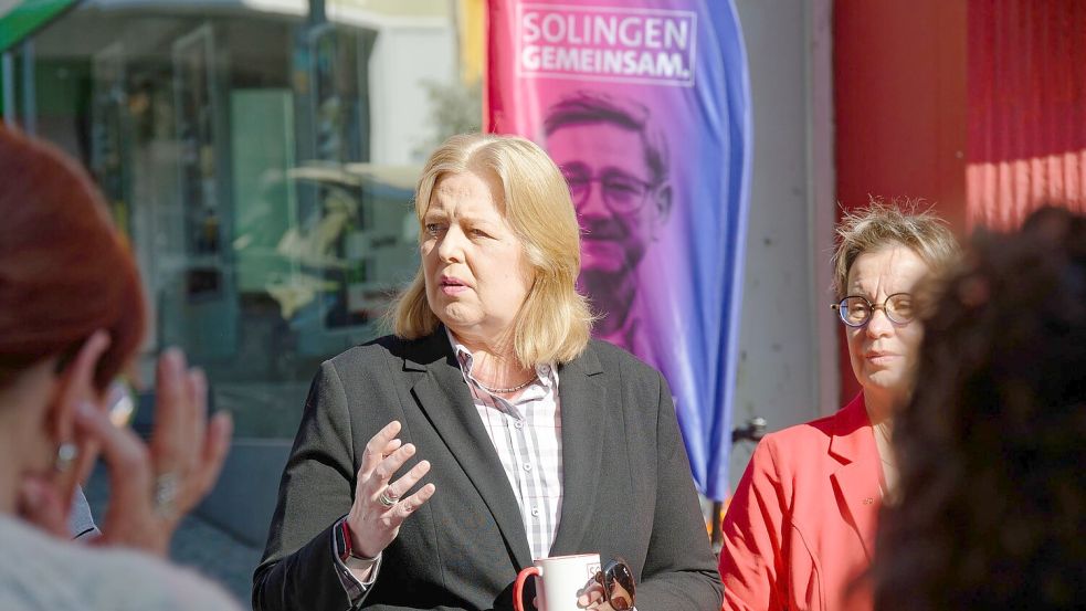 Wie Friedrich Merz war auch Bundesarbeitsministerin Bärbel Bas (SPD) dieses Wochenende im NRW-Kommunalwahlkampf unterwegs. Foto: Henning Kaiser
