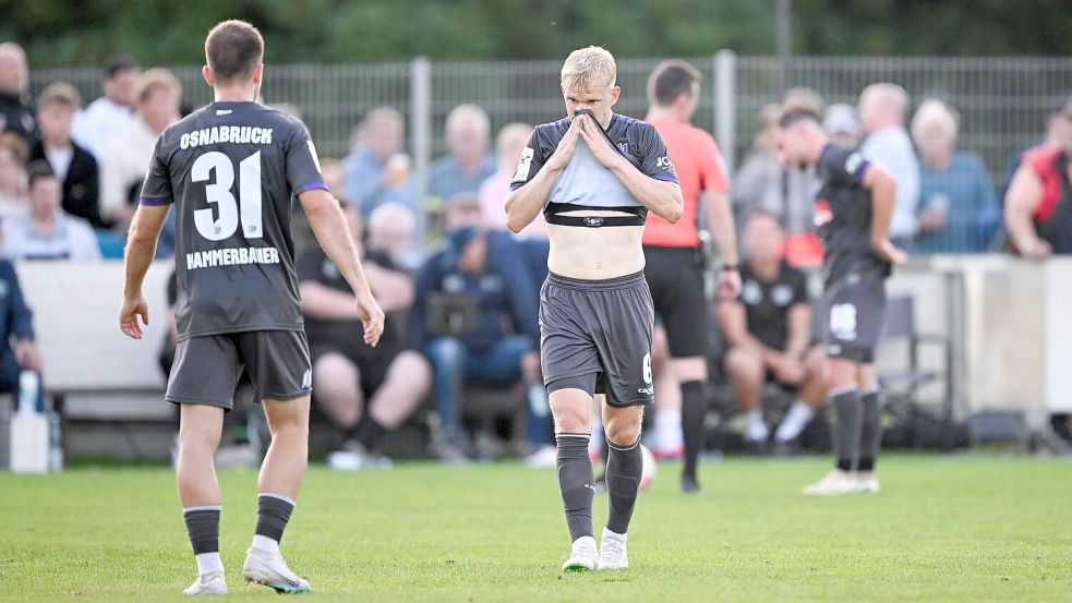 Bryan Henning (Osnabrück) beim Landespokal-Spiel in Jeddeloh. Foto: Michael Titgemeyer