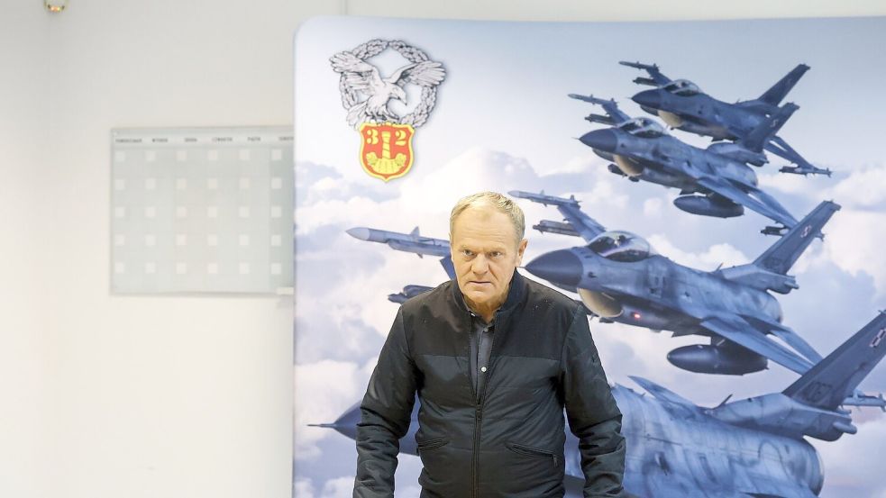 Polens Regierungschef Tusk glaubt nicht an Versehen der Russen - und lässt erneut Kampfjets aufsteigen. (Archivbild) Foto: Marian Zubrzycki