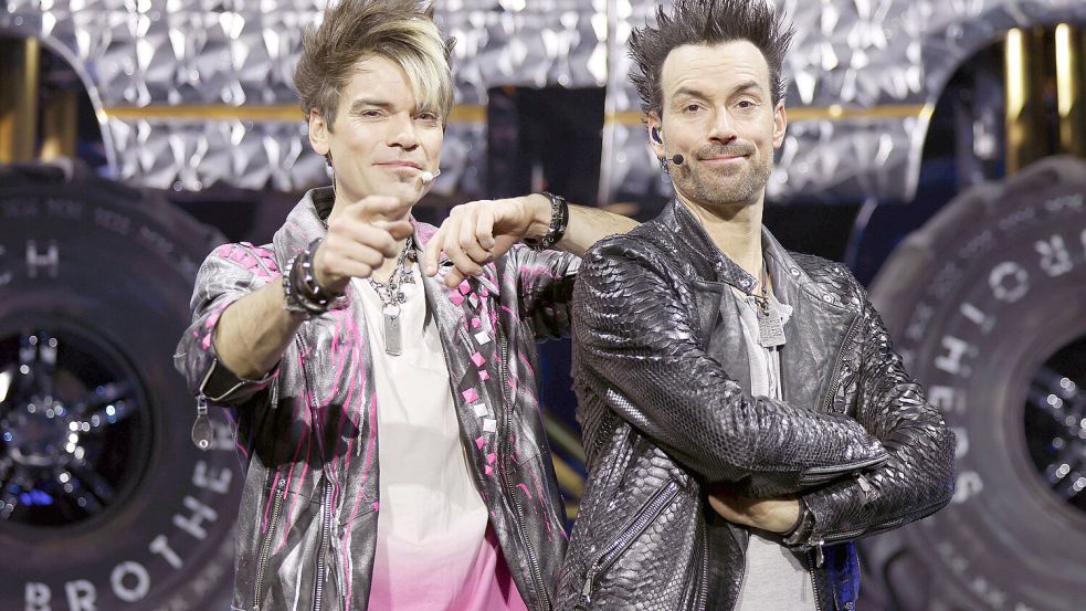 Die Brüder Chris und Andreas Ehrlich feiern als Bruderduo „Ehrlich Brothers“ ihr zehnjähriges Bühnendasein mit einer Jubiläumsshow. Foto: IMAGO/Panama Pictures