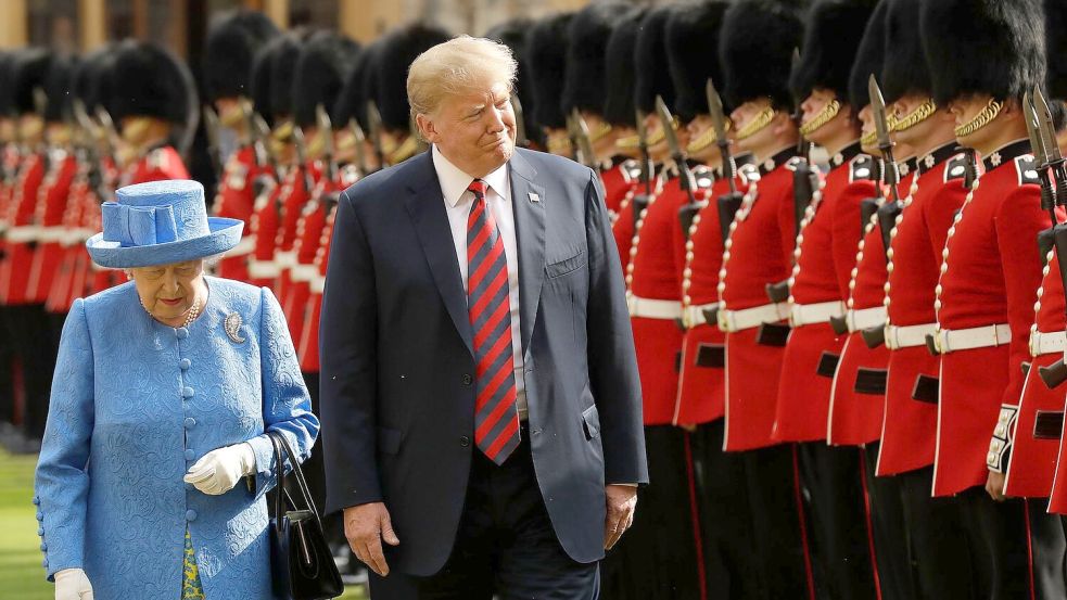 Trump war bereits 2019 zum Staatsbesuch im Vereinigten Königreich. (Archivbild) Foto: Matt Dunham/AP POOL/dpa