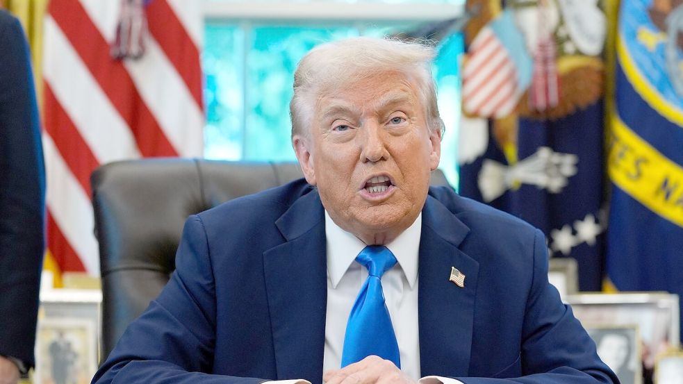 US-Präsident Trump sieht sich als Opfer einer medialen Hetzkampagne. Foto: Alex Brandon/AP/dpa