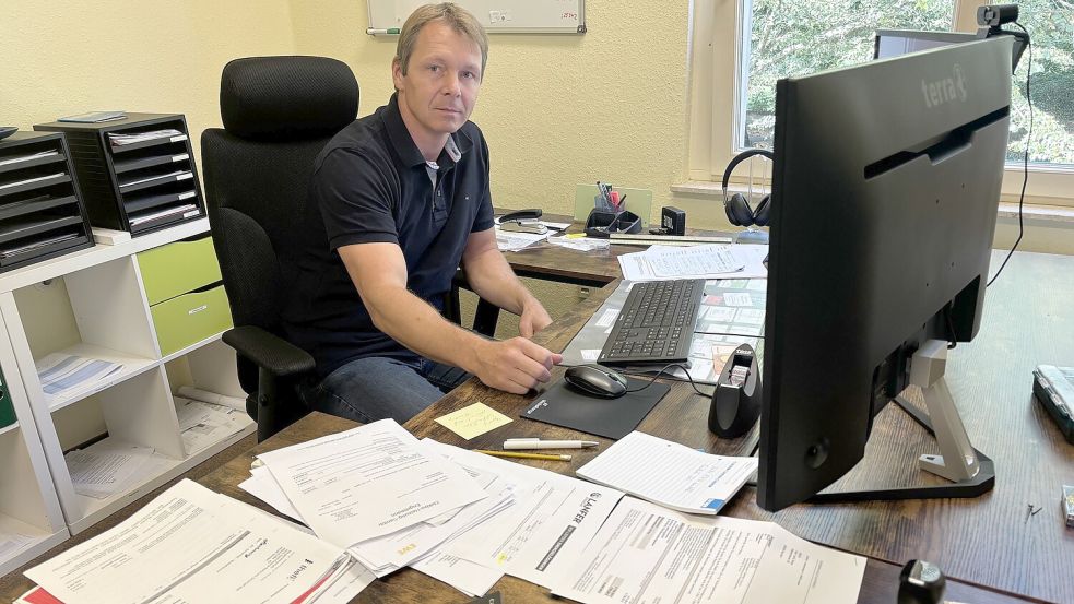 Bauunternehmer Jens Haan investiert trotz aller Hindernisse und Herausforderungen in bezahlbaren Wohnraum in Norden. Foto: Rebecca Kresse