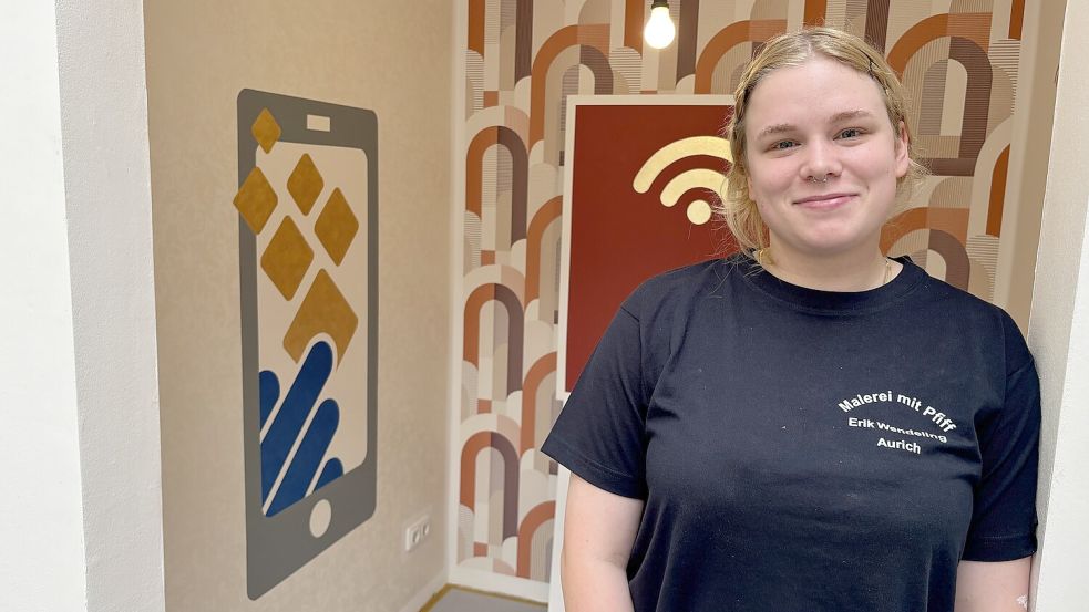 Lara Vöge, Auszubildende im Maler- und Lackierer-Handwerk, will sich nach dem Abschluss der Lehre weiterqualifizieren. Foto: Mieke Matthes