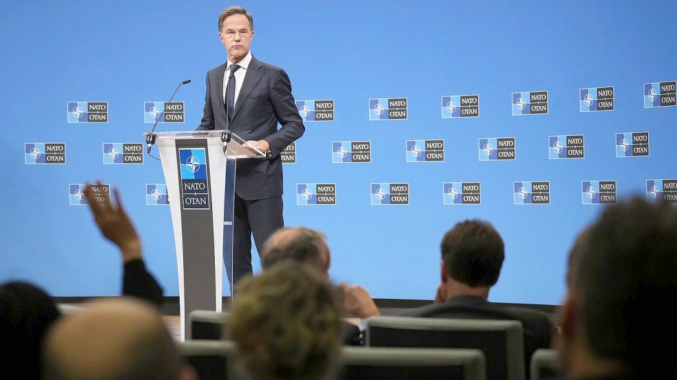 Nato-Generalsekretär Mark Rutte machte klar, dass die Nato - wenn notwendig - auch ein Flugzeug abschießen werde. Foto: Virginia Mayo/AP/dpa