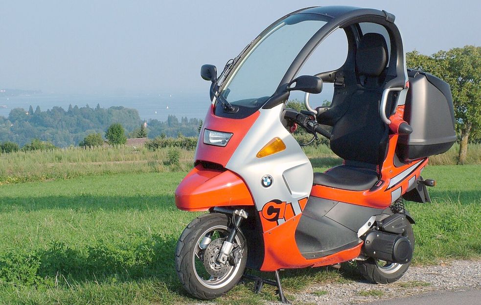 Der BMW-Motorroller C 1 feierte 2000 seine Premiere, aber schon nach drei Jahren wurde die Produktion eingestellt. Gute Exemplare werden heute zum damaligen Neupreis gehandelt. Foto: Achim, Autoren-Union Mobilität (BMW/Jahn)