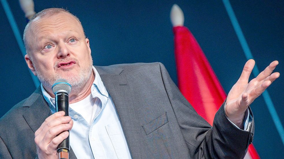 „Hallo Jimmy, das hier geht an dich“: Erst vor einigen Tagen hatte Raab in einer RTL-Show gesagt, dass Kimmel, wann immer er wolle, seine Show übernehmen könne. (Archiv) Foto: Jens Büttner