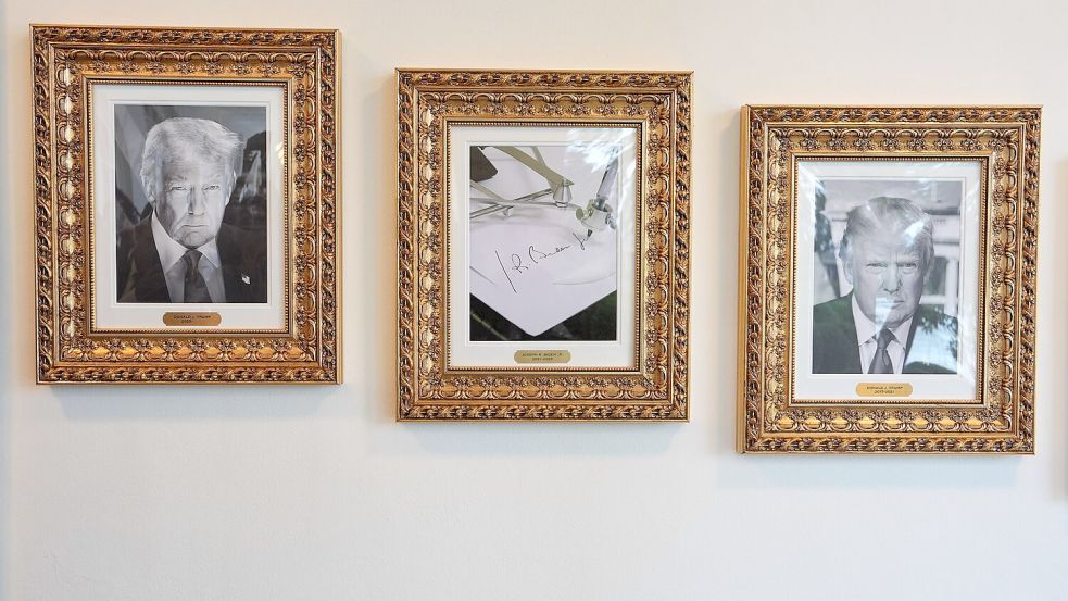 Die neue Präsidenten-Galerie ist enthüllt worden. Foto: Evan Vucci/AP/dpa