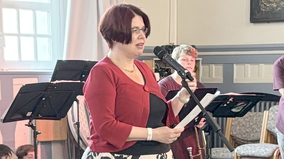 Die Bundesvorsitzende der rund 6000 Altphilologen, Dr. Katja Sommer, war ebenfalls in Aurich zu Gast. Foto: Aiko Recke