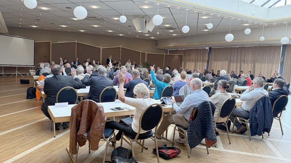 Die Sitzung des Osnabrücker Kreistags am Montag, 29. September, in der Freizeitlandhalle Hasbergen kann wegen technischer Probleme nicht per Livestream übertragen werden. Foto: Jean-Charles Fays