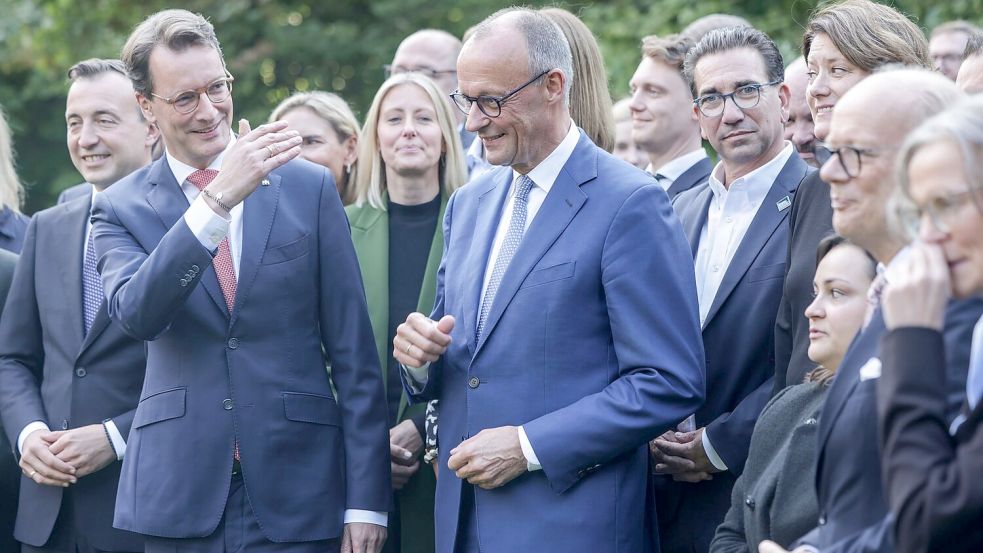 Bundeskanzler Friedrich Merz (CDU) hat die Wahlerfolge der CDU bei den Kommunalwahlen in NRW gelobt. Foto: Oliver Berg