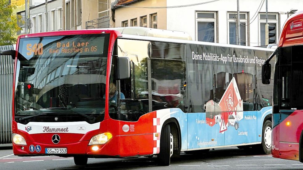 Ein Schnellbus in Osnabrück: Zum Modellprojekt MOIN+ gehören neben neuen Buslinien auch der Rufbus „Lütti“, Carsharing-Angebote und der Aufbau von Mobilstationen im Landkreis Osnabrück. Foto: Manuel Wozniak