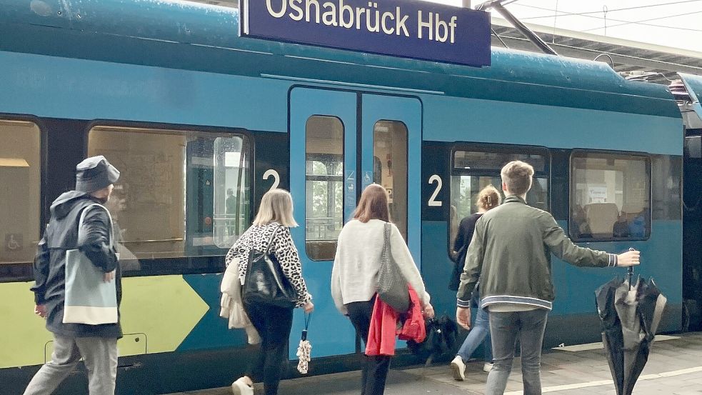 Fuhr seit April 2025 wegen Lokführermangels nur alle zwei Stunden: die Eurobahn-Linie RB66 Osnabrück-Münster, auch Teuto-Bahn genannt. Foto: Sebastian Stricker