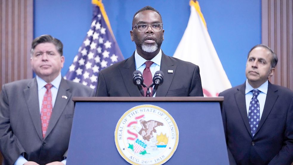 „Es ist sicherlich nicht das erste Mal, dass Donald Trump ungerechtfertigt die Verhaftung eines schwarzen Mannes fordert“, sagt Bürgermeister Johnson. (Archivbild) Foto: Nam Y. Huh/AP/dpa