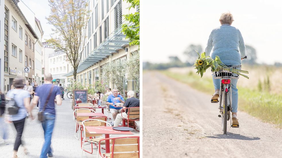 Wo lebt es sich besser – in der Stadt Osnabrück oder doch idyllisch im Landkreis? Foto: dpa/Sebastian Gollnow, Sebastian Dannenberg