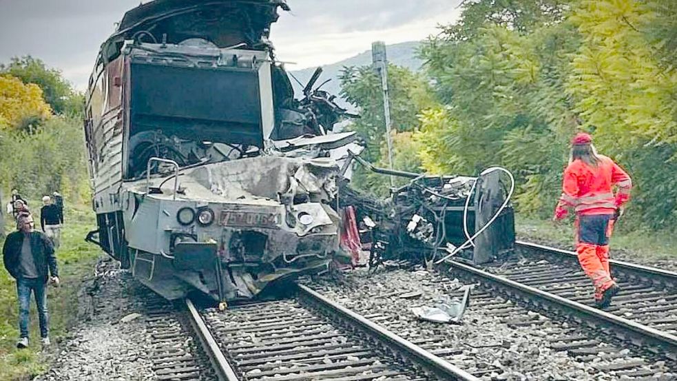 Der Zusammenstoß der beiden Personenzüge ereignete sich nahe dem Dorf Jablonov nad Turnou im Südosten der Slowakei, nahe der Grenze zu Ungarn. Foto: Kr Pz V Košiciach