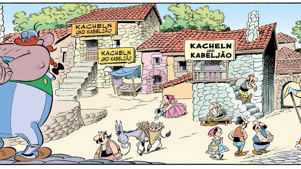 Die neue Reise von Asterix und Obelix führt nach Portugal. Foto: ASTERIX®- OBELIX®- IDEFIX®/© 2025 HACHETTE LIVRE/GOSCINNY-UDERZO