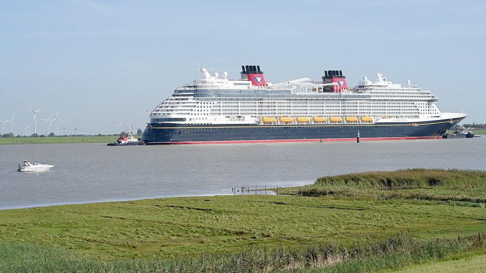 Die „Disney Destiny“ ist das jüngste von der Meyer Werft fertiggestellte Kreuzfahrtschiff. (Archivfoto) Foto: Lars Penning