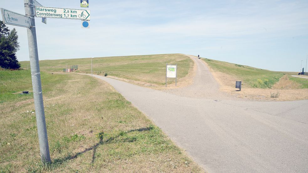 Der Friesenhügel ist bei Radfahrern und Spaziergängern sehr beliebt. Foto: Friedrich Doden/Archiv