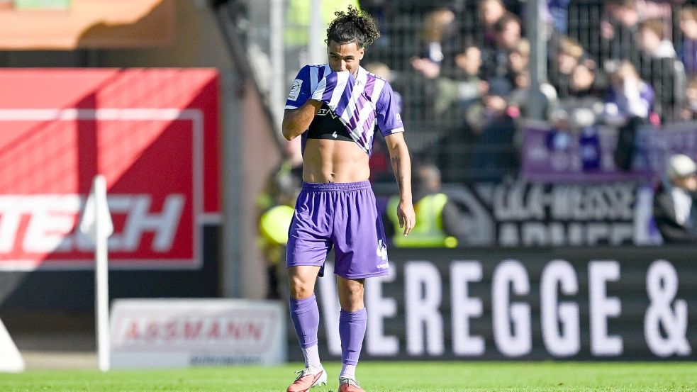 Konnte gegen Hoffenheim II schon nach fünf Minuten die Null nicht mehr halten: Yigit Karademir, Innenverteidiger des VfL Osnabrück. Foto: Michael Titgemeyer