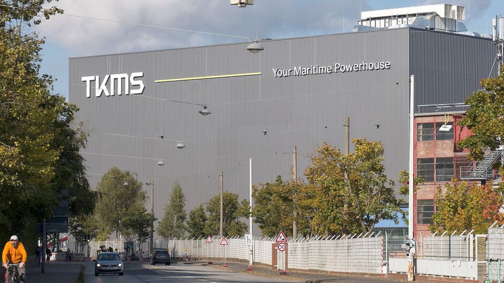 In dieser Halle in Kiel werden U-Boote gebaut. Foto: Marcus Golejewski