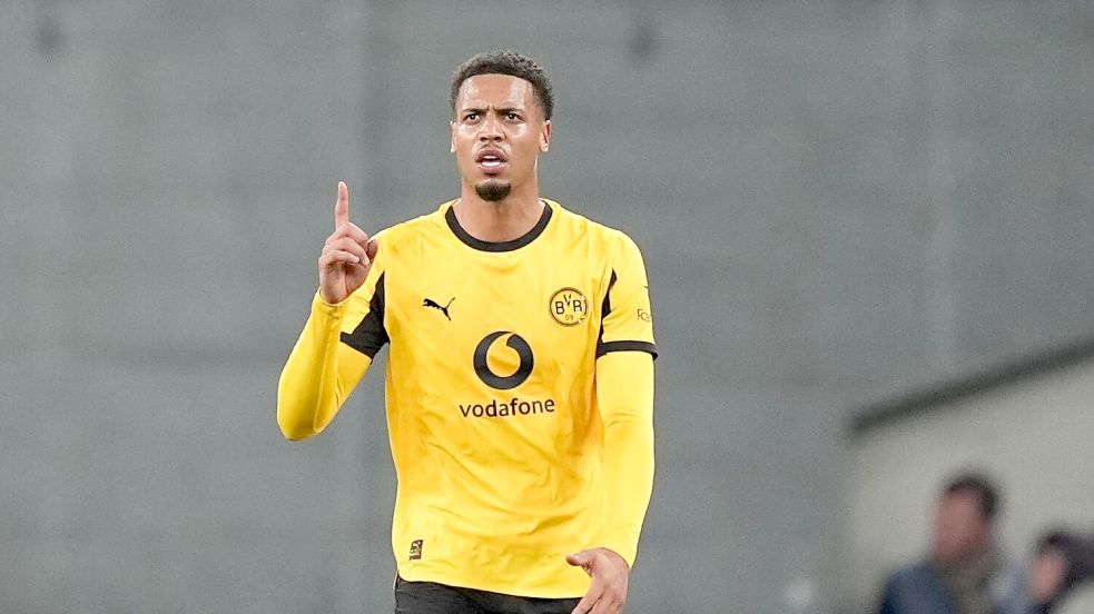 Bejubelt sein Tor: Felix Nmecha. Foto: Marcus Brandt