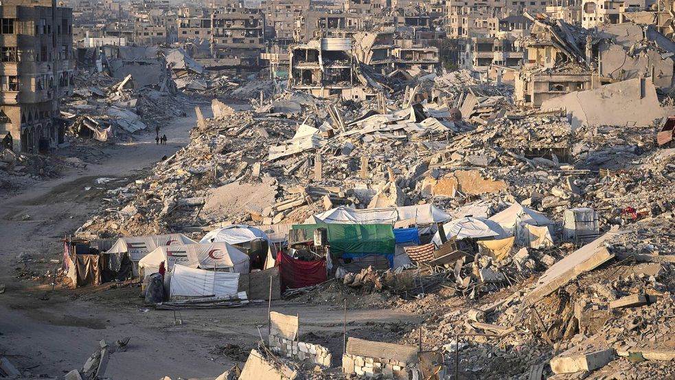 Ein großer Teil des Gazastreifens ist zerstört. Foto: Abdel Kareem Hana/AP/dpa