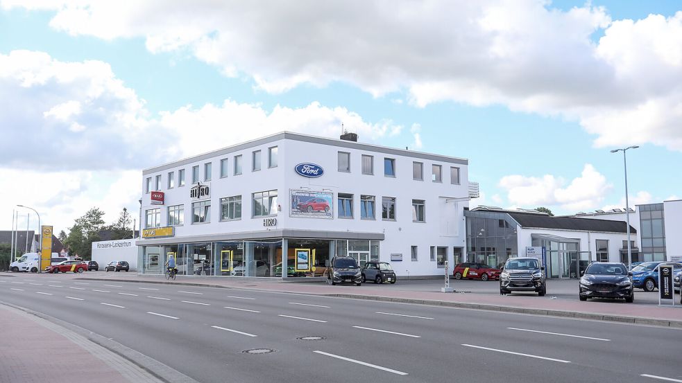 Blick auf den Hauptsitz von Hiro an der Leerer Landstraße in Aurich. Foto: Romuald Banik