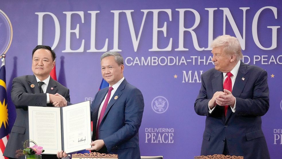 Das Abkommen wurde im Rahmen des Asean-Gipfels in Malaysia unterzeichnet. Foto: Mark Schiefelbein/AP/dpa