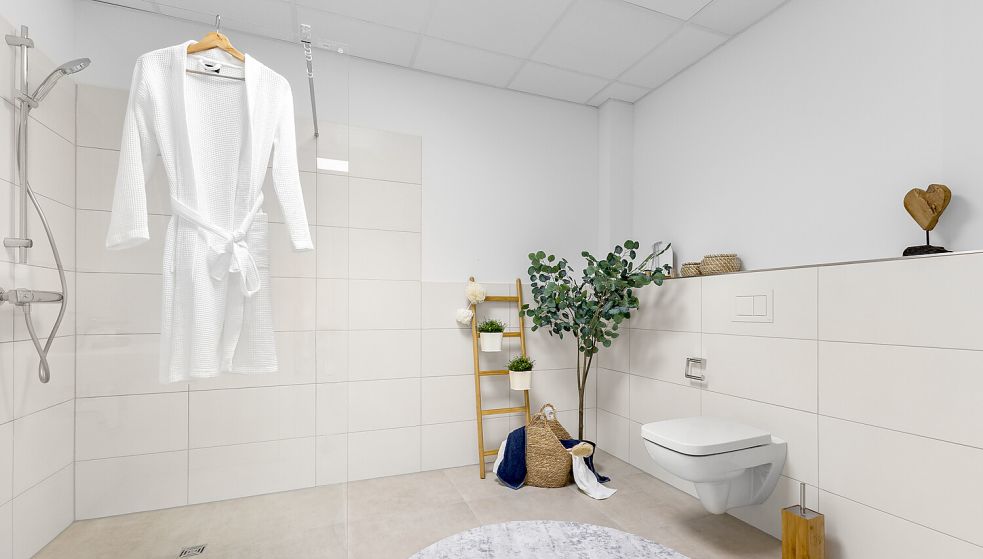 Die Bäder in den Wohnungen im Gesundheidshuus sind barrierefrei eingerichtet. Foto: Real Immoblien