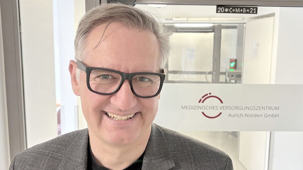 Der neue Geschäftsführer des MVZ Aurich-Norden, Thomas Hohlfeld, in den Räumen in Norden.Foto: Aiko Recke