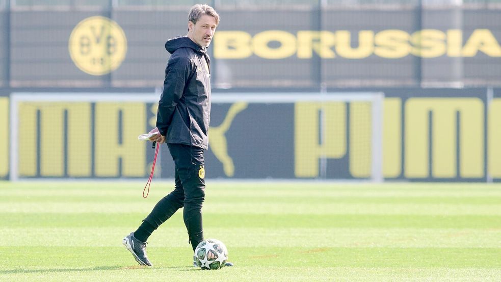 Trainer Niko Kovac möchte mit Borussia Dortmund im DFB-Pokal weit kommen. (Archivbild) Foto: Bernd Thissen
