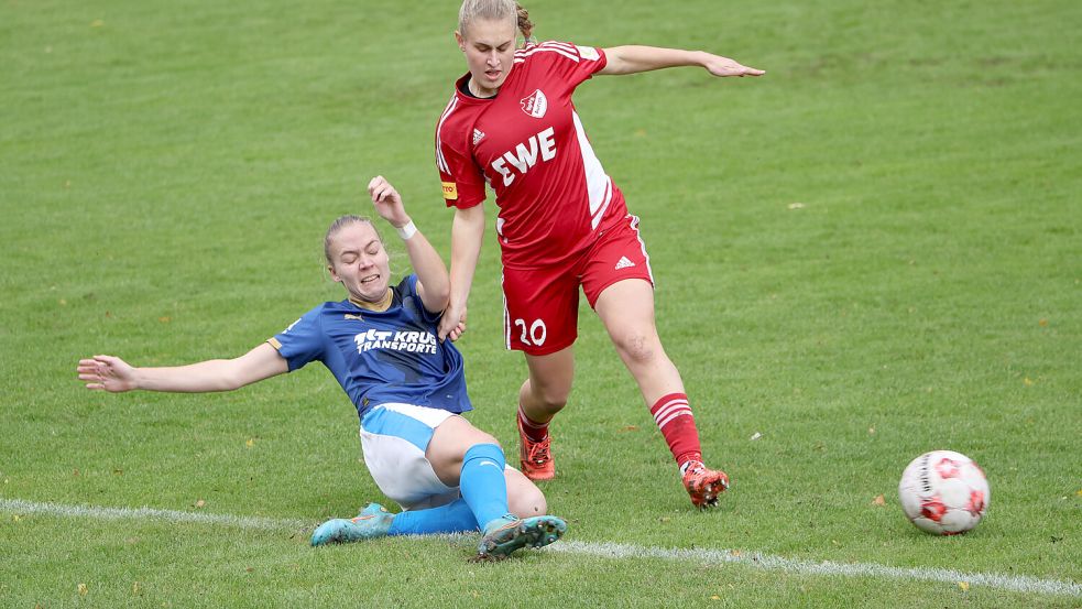 Toptorjägerin Ann-Carolin Hoffmann glänzte mit einer Vorlage. Foto: Helmut Vortanz