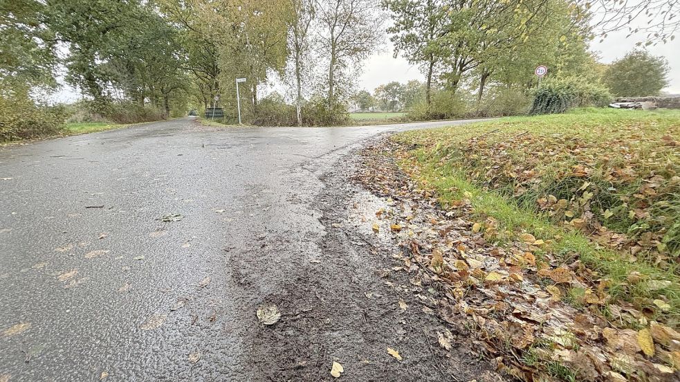 Am Abzweig zum 2. Dwarsweg ist die Berme ausgefahren. Foto: Lasse Paulsen
