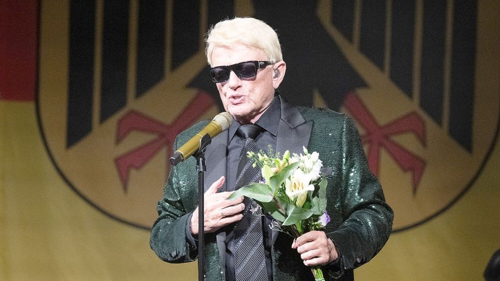 Heino während seiner Tournee „Made in Germany“. Foto: Sebastian Kahnert/DPA