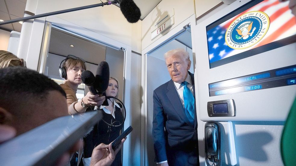 US-Präsident Trump äußert Verständnis für Israels Angriffe in Gaza. Foto: Mark Schiefelbein/AP/dpa