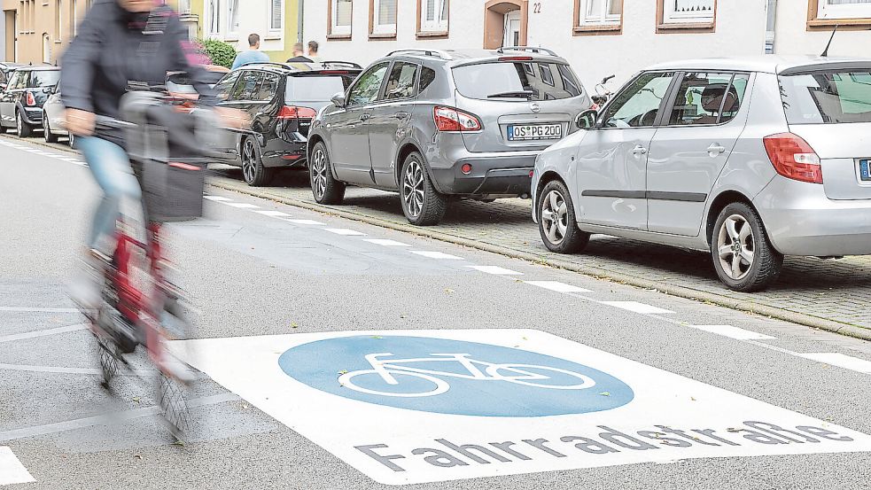 Ein Teil der Tannenburgstraße im Osnabrücker Schinkel soll zu einer Fahrradstraße mit „Anlieger frei“ (für Kfz-Fahrer) werden. Foto: André Havergo