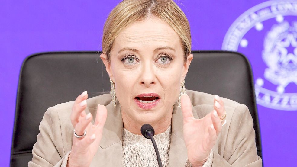 Italiens rechte Ministerpräsidentin Giorgia Meloni treibt den Umbau der Justiz voran. (Archivbild) Foto: Roberto Monaldo/LaPresse/AP/dpa