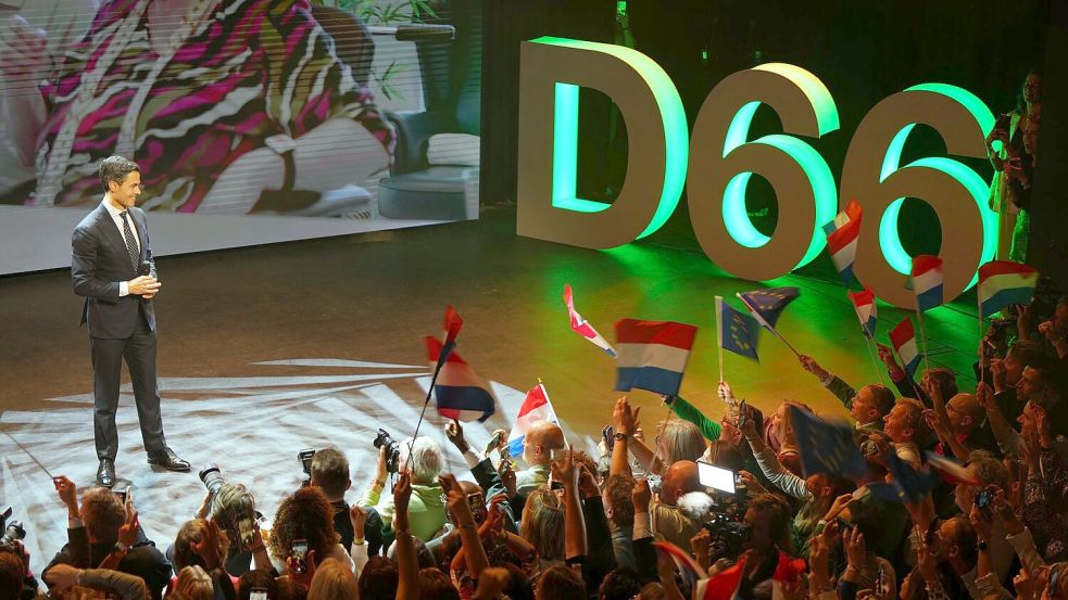 Rob Jetten könnte der nächste Regierungschef werden. Foto: Peter Dejong/AP/dpa