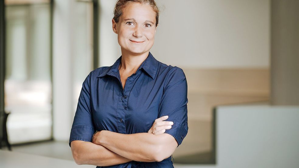 Mit nur 40 Jahren ist Marie Jaroni Chefin der Stahlfirma TKSE. Foto: Jennifer Chaaer/Thyssenkrupp/dpa