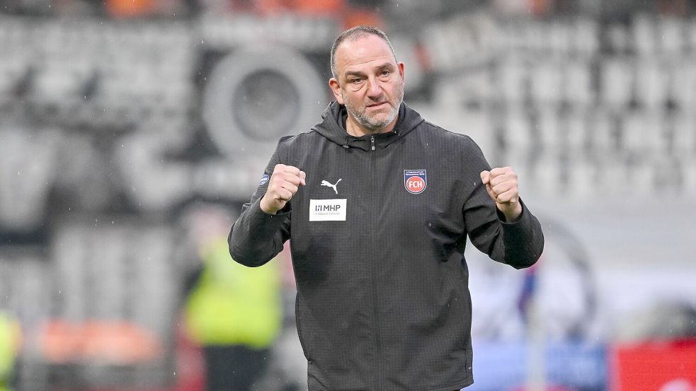 Durfte eine Führung bejubeln: FCH-Coach Frank Schmidt Foto: Harry Langer