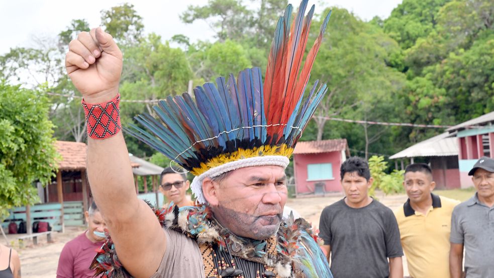 Pagé Nato vom Volk der Tupinamba übt scharfe Kritik an der Politik der brasilianischen Regierung. Foto: Thomas Käufer