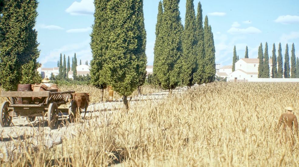 Vielbefahrene Straßen waren oft gepflastert, wie in der antiken Stadt Timgad in Algerien Foto: -/tiner-e, Artas Media, MINERVA/