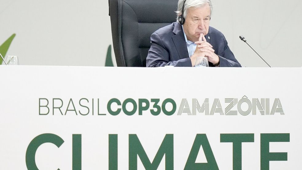 Ernster Warner: UN-Generalsekretär Guterres Foto: Fernando Llano/AP/dpa