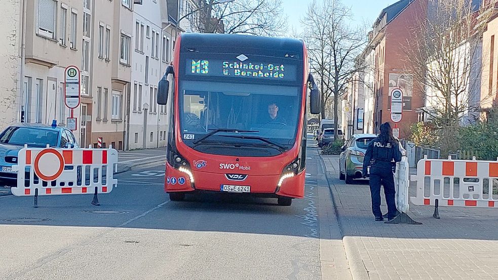 Die Bombenräumung führt zu Anpassungen im Osnabrücker ÖPNV: Ab 10 Uhr fahren die Busse nicht mehr durchs Evakuierungsgebiet und werden umgeleitet. Foto: Christoph Beyer