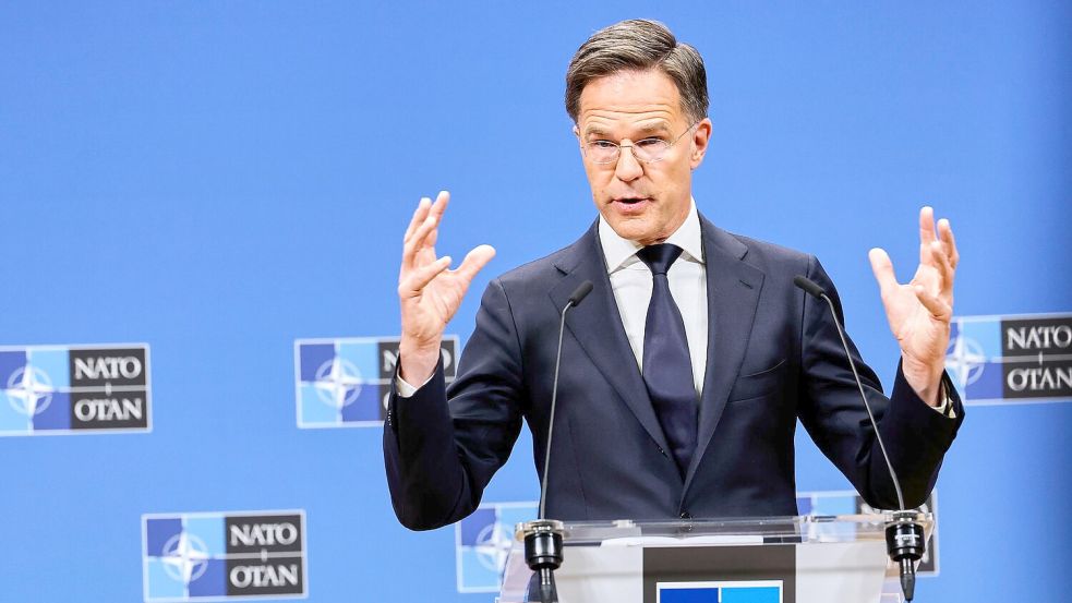 Rutte: „Putin muss wissen, dass ein Atomkrieg niemals gewonnen werden kann und niemals geführt werden darf.“ (Archivbild) Foto: Geert Vanden Wijngaert/AP/dpa