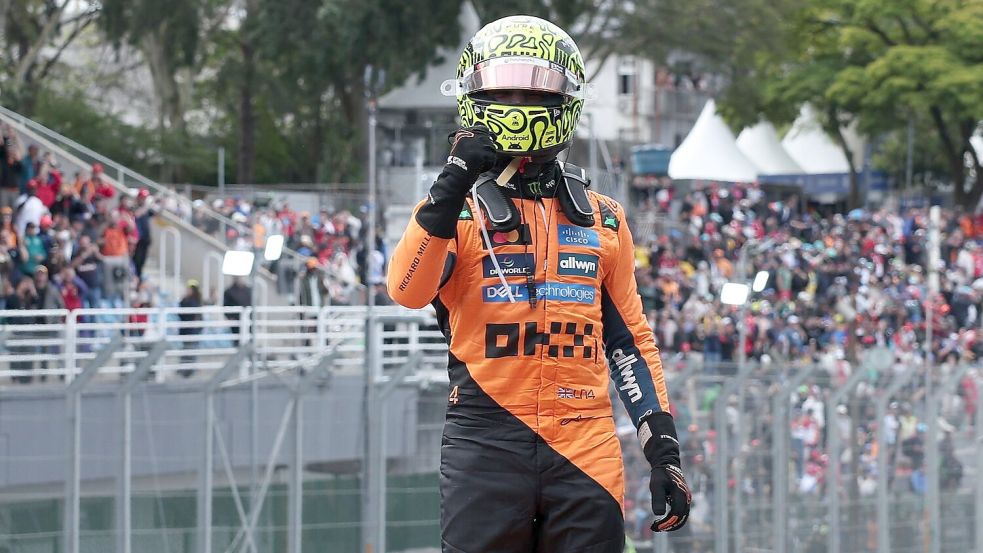 Für Lando Norris ist der WM-Titel ganz nah. Foto: Ettore Chiereguini/AP/dpa