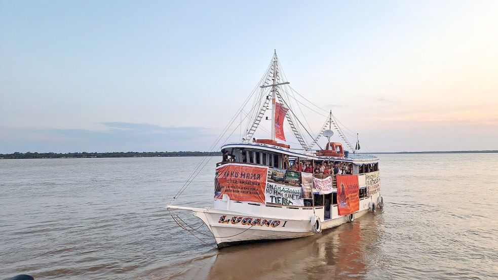 Die „Amazon Flotilla“ war 31 Tage lang auf dem Fluss unterwegs. Foto: Larissa Schwedes/dpa