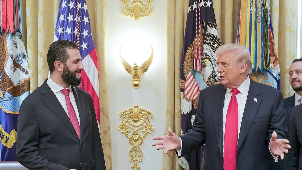 Trump will nach eigenen Worten, dass Syrien ein erfolgreiches Land wird. Foto: HOGP/AP/dpa