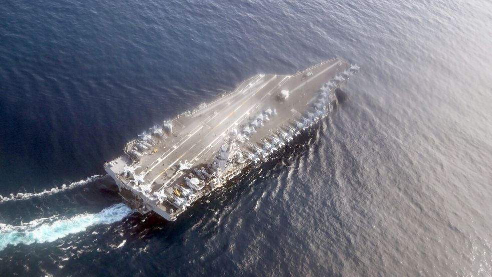 Es ist eine Machtdemonstration: Die USA haben einen Flugzeugträger in Richtung Karibik verlegt. Foto: Federico Gambarini